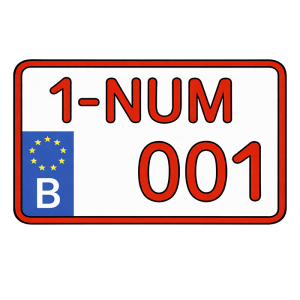 Nummerplaat – 34 x 21 cm (4x4)
